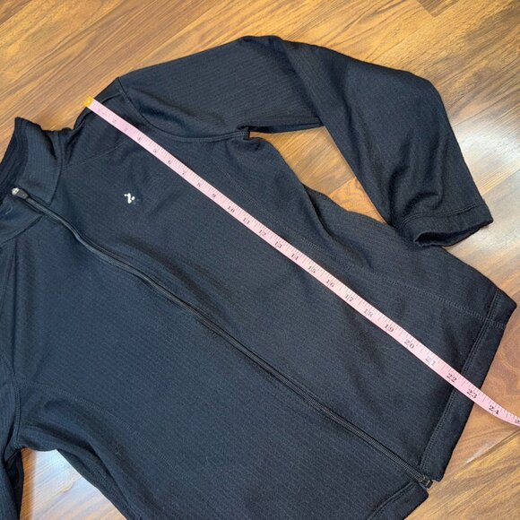 IZOD Black Zip-Up Athletic Jacket | Small | Lightweight Activewear Track Jacket - Picture 4 of 9